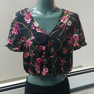 NWT Love Tree cropped tee